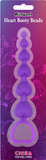 Silicone Heart Booty Beads – Purple