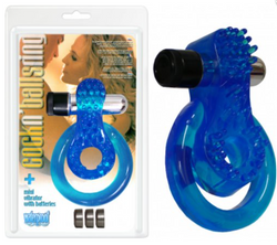 Silicone Vibrating Cock 'n' Ball Ring – Blue