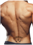 Mister B Temporary Tattoo – Cumdump with Arrows