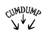 Mister B Temporary Tattoo – Cumdump with Arrows