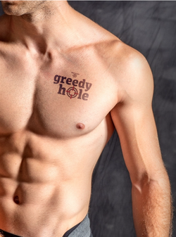 Mister B Temporary Tattoo – Greedy Hole