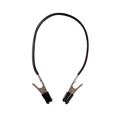 Non-Adjustable Alligator Clamps with Leather Lace
